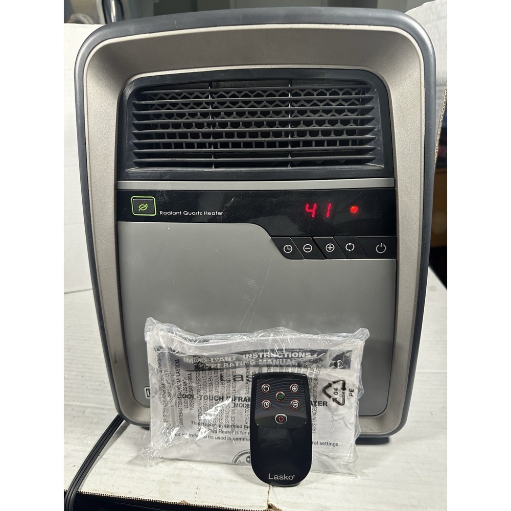 Lasko Radiant Quartz Space Heater Model 6101 - Movable w/‎ Wheels TESTED WORKING